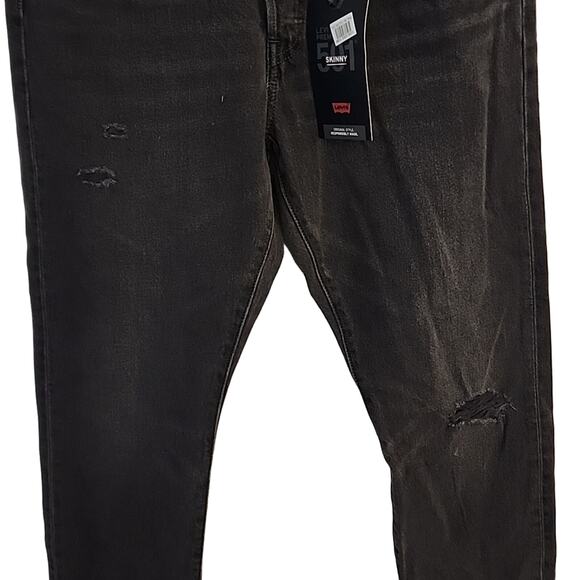 Levi's 501 Skinny Distressed Black Jeans, 31/28, NWT - Picture 3 of 11